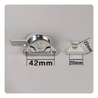 Sliding Door Security Lock, Adjustable Curved Panel Lock, Reinforced Aluminum Alloy, Easy to Install for Home & Office