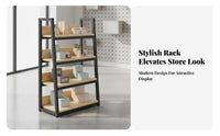 High Load Capacity Double-Sided Gondola Shelving Modular Design Supermarket Island Rack Stable Construction Heavy-Duty Supermarket Rack Reinforced Steel Frame for Merchandisers, Shop Managers, Business Owners