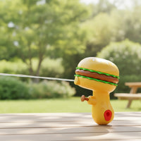 Handheld Hamburger Water Lightweight Press Water Toy Waterproof Squirt Sturdy for Children, Toddlers, Park Outings