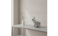 Elephant Figurine Ornate Elephant Statue Vintage-Influenced Decor for Bookshelf, Office Desk