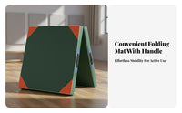 Thickened Cushion Foldable Gymnastics Mat Non-Slip Thick Sit-up Pad Shock Absorption Folding Panel Mat Wear-Resistant for Students, Combat Artists, Dance Studio, School, Training Center, Stretching