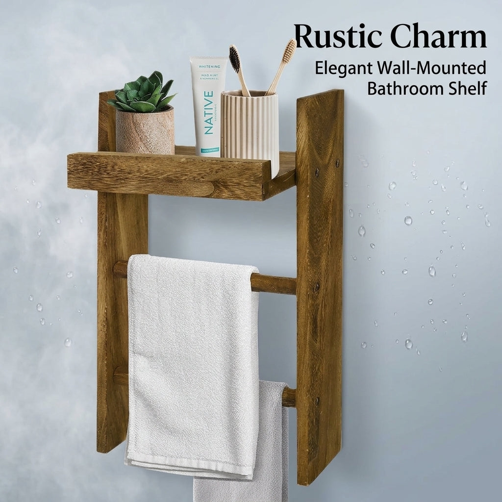 Bedroom Corner Shelf Wall Mounted for Living Room Decor, Wood Display and Unit for Homeowners