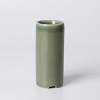 Plant Pots for Indoor Plants and Bonsai Pot, Glazed Chinese Style Indoor Plant Pot for Home Office, Handmade Small Cylindrical Ice Crack Design