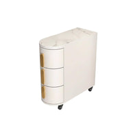 Narrow Rolling Cart Space-Saving 3-Tier Narrow Storage Unit Modern Design