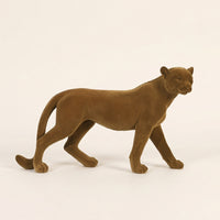 Flocked Cat Sculpture Matte Animal Statue Sculptural for Desktop, Art Collectors