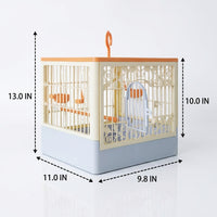 Portable Bird Cage and Pet Bird Cage for Travel, Lightweight 1 Tier Anti-egress Design, Panoramic Large Space Outdoor Bird Cage for Birds