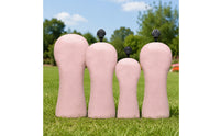 4 Pieces Golf Club Head Covers Shielded Driver Covers Soft-Lined Headcovers for Golfers, Travel