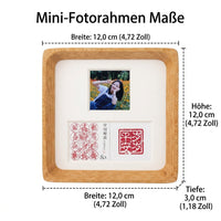 Picture frame 10x10, solid wood picture frame 12x12 cm, real wood square tabletop stand, for family photos & wedding photos