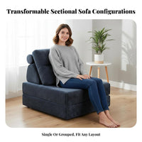 sectional Block Sofa Minimalist design Upholstered Block Sofa Combinable Lowoutline for Young Adults, Homeowners, Den