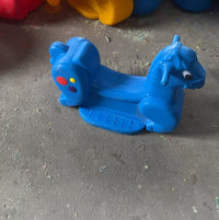 幼儿园动物头像跷跷板塑料座椅儿童户外小区公园玩具游乐设备配件