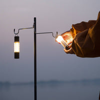 Lightweight Camping Light Stand with Clamp Adjustable Camp Lantern Pole Compact Camp Lantern Stand Rust-Resistant for Fishing