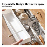 Expandable Cutlery Tray Adaptable Expandable Utensil Holder for Homeowners