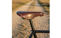 Leather Coil Cycle Saddle Breathable Design for Town Commuting