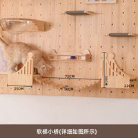 墙壁式猫爬架猫跳台猫墙实木猫爬梯跳台太空舱猫窝猫咪架子不占地