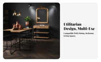 utilitarian Drawer Chest on casters Vintage Look Storage Cabinet Multi-Purpose adaptable for Homeowners, Office Workers