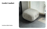 CumulusShaped Pouf inviting Seating Upholstered Floor Seat Comfortable for Homeowners