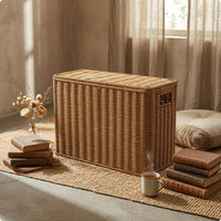 Narrow Tall Storage Basket Decorative Lidded Storage Basket Material Wicker Magazine Holder for Corners
