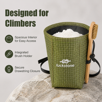 Climbing Chalk Bag, Bouldering Chalk Bag with Drawstring Closure, Abrasion Resistant Textile, 16x13x6cm for Rock Climbing