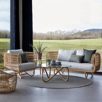 Outdoor Rattan Sofa Set with U-Shape Configuration