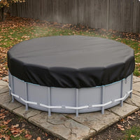 On-Ground-Ground Pool Cover Silver-Coated Round Pool Cover 210D Oxford Cloth