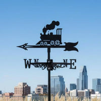 Metal Outline Weathervane Easy Installation Decorative Weathercock for Garden