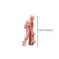 1/64 Skateboarder Figurine Realistic 1/64 Scale Figure High Detail Diorama Prop for Hobbyists