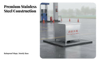 Stainless Steel Fire Sand Box Rust Proof Fire Fighting Sandbox Thickened Material Emergency Sand Bin Long-Lasting for Factory Employees, Warehouse Managers, Gas Station Attendants, Factories Plants, Warehouses, Laboratories