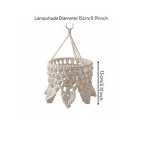 Bohemian Ceiling Light Cover Shade Decorative Woven Rope Light Shade for Bedroom