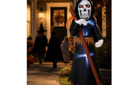 Outdoor Inflatable Reaper with Blade Freestanding Inflatable Grim Reaper Creepy Spooky for Yard, Halloween Party