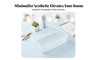 Clear Stackable container Adaptable Organizer Box Built-in Handles for residents