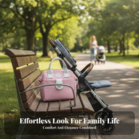 Small Diaper Bag Multi-Compartment Small Mommy Bag Detachable Strap for Travel