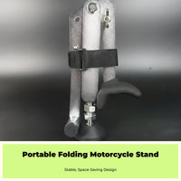Motorcycle Maintenance Stand, Portable Foldable raise Stand, Adjustable Height, Single-Support frame, Universal Non-Slip Base