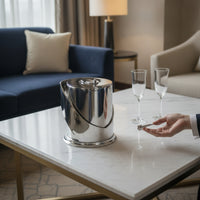 Ice Pail with Lid Stainless Steel Insulated Ice Pail Portable for Home Bar