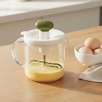 Push down Egg Beater Large Capacity Egg Whisker Cup Multi-Functional