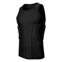 Basketball Shielded Vest Shock Absorbing Padded Compression Breathable EVA Padded Tank Top Training