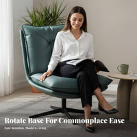 rotate Barrel Chair 360-Degree Rotation Round rotate Chair with Ottoman Modern Design Ergonomic Backrest for Adults, Lounge Area