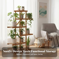 Railing Planter Holder Space-Saving Hanging Planter Rack Large Capacity Sturdy Construction for Apartment Dwellers, Patio, Fence