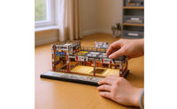 Miniature Parking Workshop Rooftop Railings Garage Diorama Realistic Details Display Scene