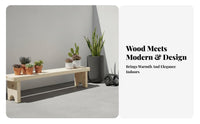 Small Wooden Pedestal sturdy Wood Low Wooden Bench Rustic and aesthetic for Living Room