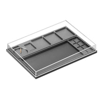 Watch Repair Storage Organizer Dustproof Watch Parts Storage Box Rectangular Organizer for Watchmakers