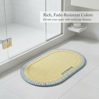 Absorbent Non-Slip Bathroom Mat for Toilet and Shower Area