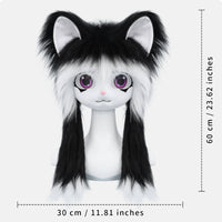 Furry Head Mask Cute Furry Creature Hood Cosplay for Photo, Cosplayers
