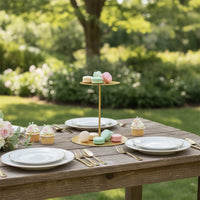 2-Tier Cake Stand Lightweight Tiered Dessert Stand Modern for Weddings, Bakers