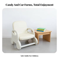 Adjustable Height Backrest Stool Cute Candy hues kids' Furniture Rounded Edges