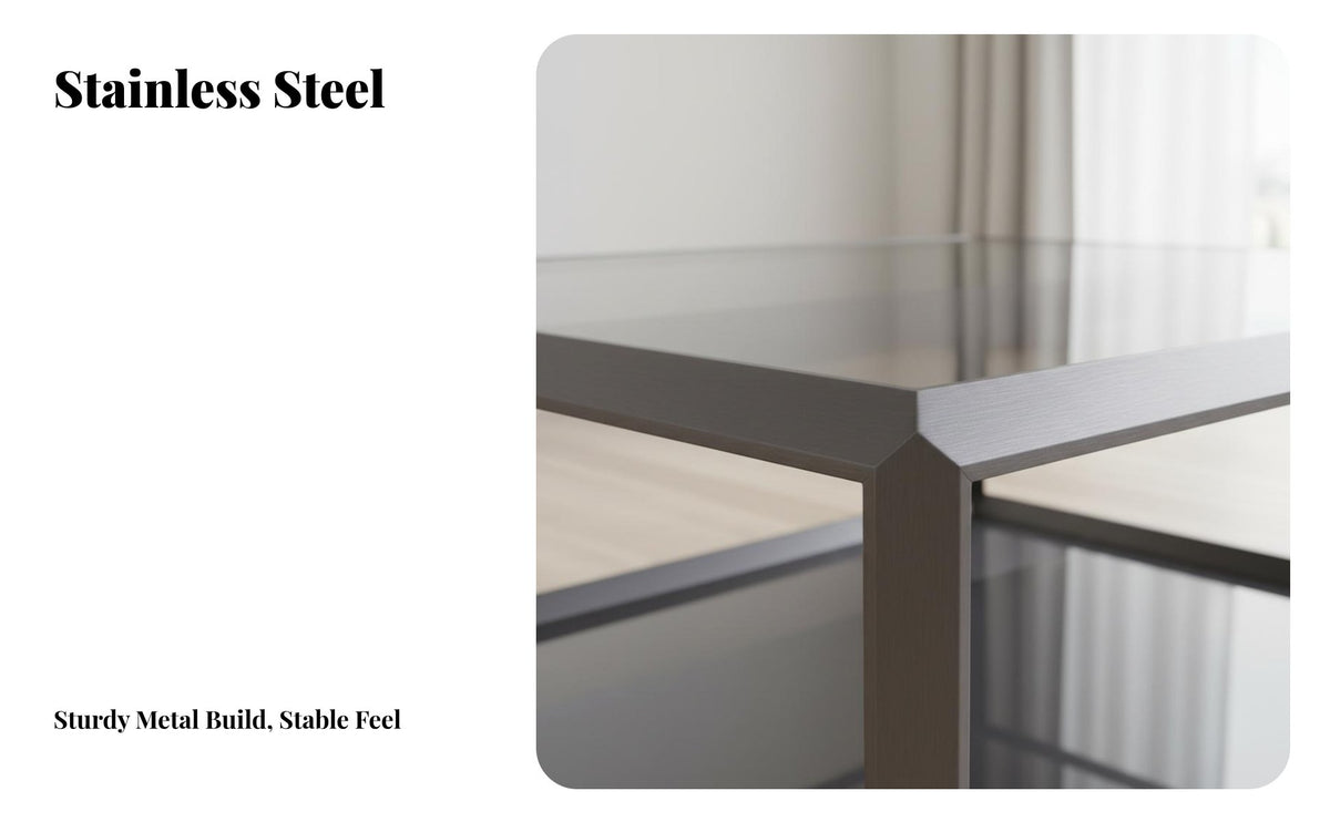 Minimalist Aesthetic Modular Coffee Table Group Two-Tier Storage Household Furniture Sturdy and Long-Lasting Home Furnishings Spacious Tabletop for Apartment Dwellers, Interior Designers, Office Managers, Living Room, Lounge Area, House