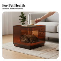 Open-Cube End Table Multi-Functional Pet Shelter Space-Saving for Bedroom, Study