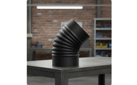Heating Flue tube Elbow Corrugated Chimney Flue Elbow Heat-Resistant Fitting for Home Improvers