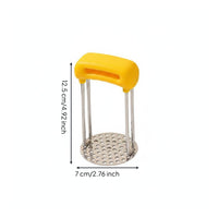 Multi-Purpose Potato Masher Easy to Clean Stainless Steel Food Press Ergonomic Handle Infant Meals Mill for Parents