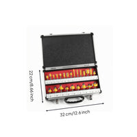 24 Pieces Router Set with Aluminum Case Tool Heavy Duty for Carpenters
