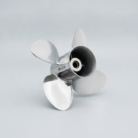 Outboard Propeller with Splined Hub Stainless Steel Four Outboard Propeller Easy to Install